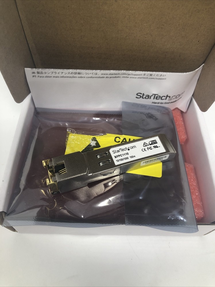 StarTech Cisco Compatible Gigabit RJ45 Copper SFP Transceiver Module.