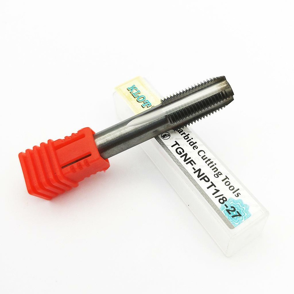 Ultra Hardened Solid Carbide Pipe Tap NPT1/4-18 1/8-27 Machine Threading CNC