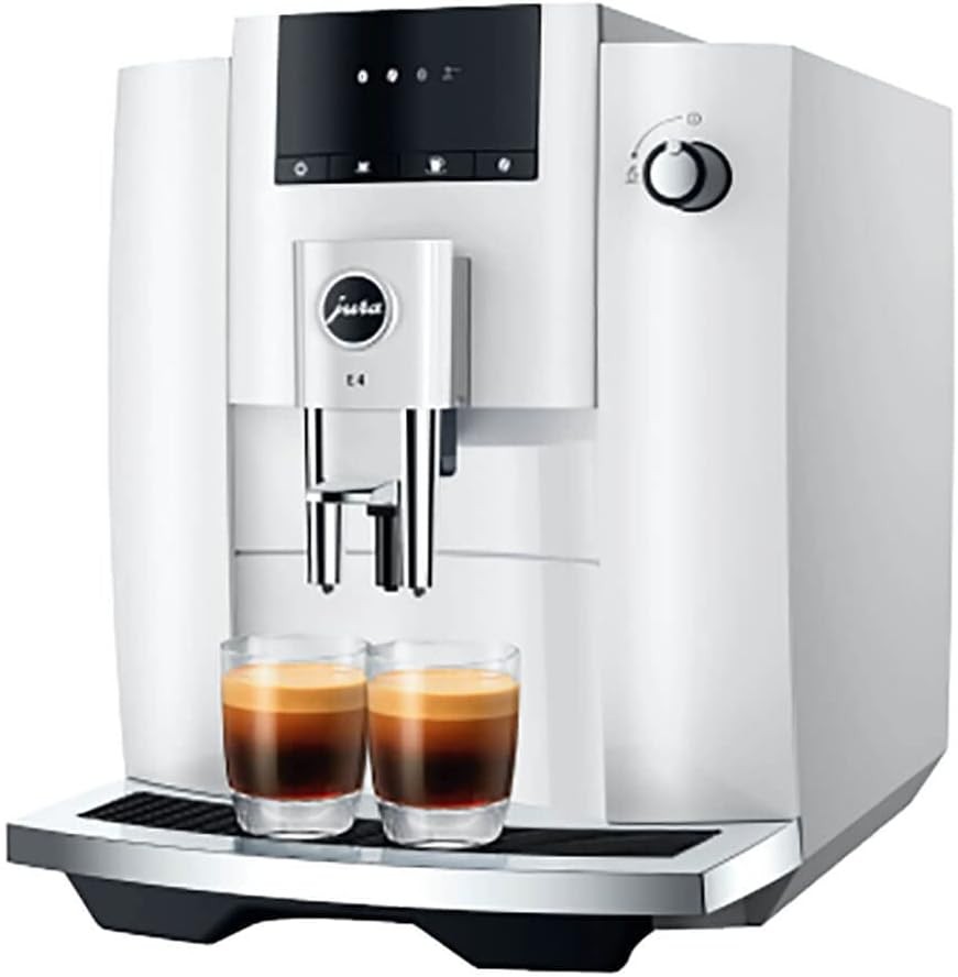 Jura E4 Automatic Espresso Machine Easy Operation Piano White