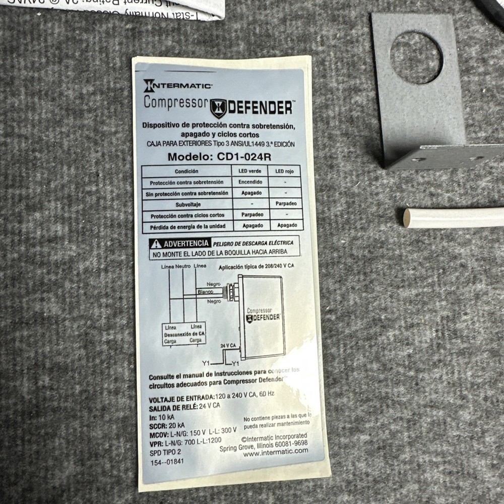 Intermatic Compressor Defender CD1-024R K Surge Protector NEW OPEN BOX