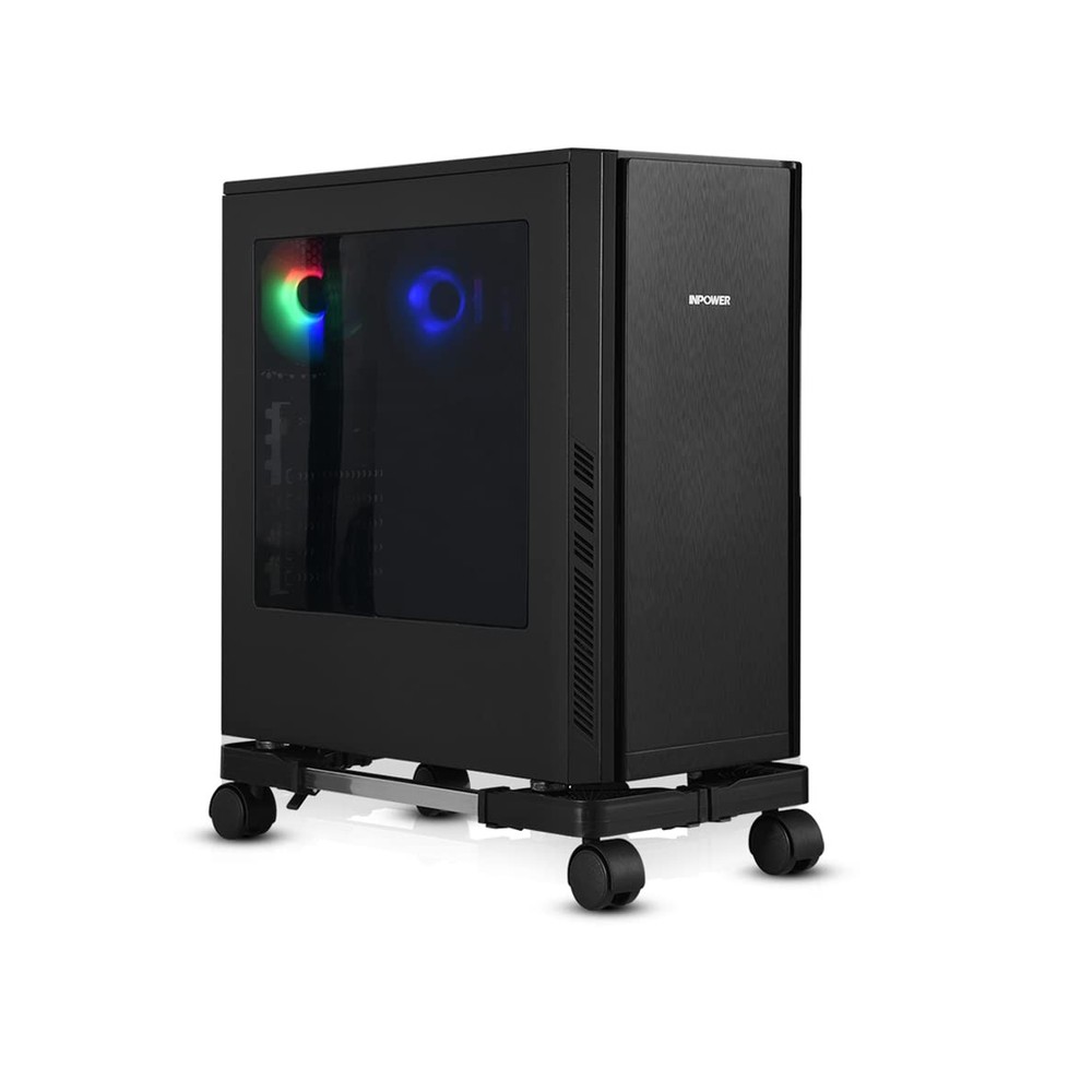Computer Tower Stand, Adjustable Mobile CPU Stand with Rolling Caster...