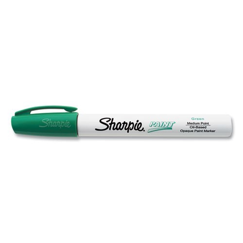 Sharpie 35552 Permanent Paint Marker, Medium Bullet Tip, Green