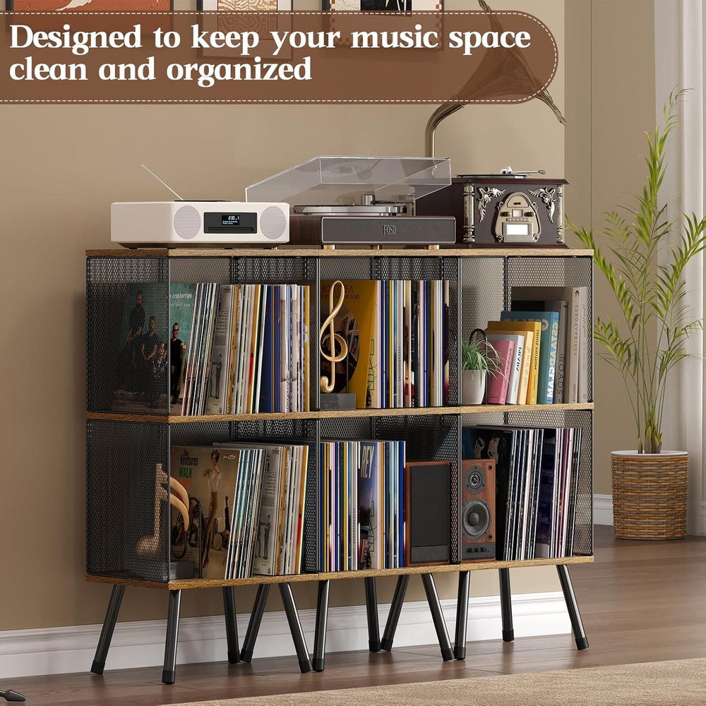 3-Tier Record Player Stand Turntable Table Vinyl Storage Corner Holder