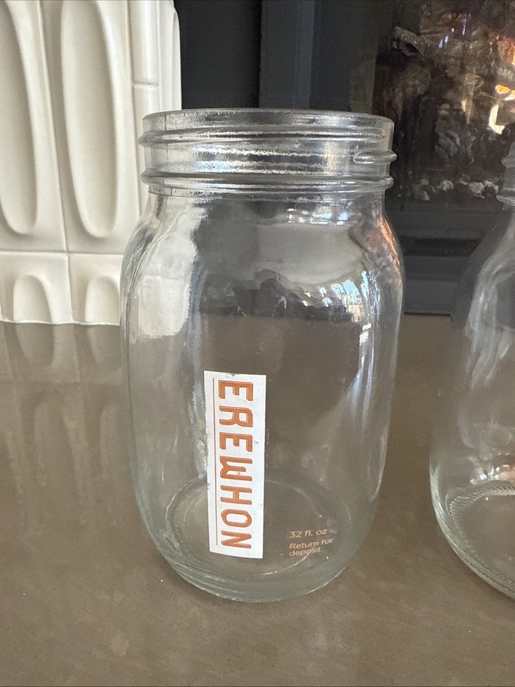 5 Erewhon Glass Jar / Bottle 32oz - No Lids!