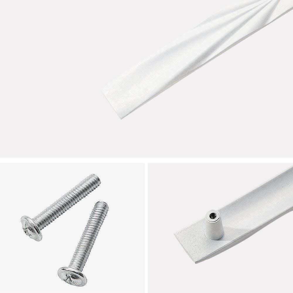 Sturdy Chic Cabinet Hardware Footed Handle Pull 5.04 inch (128mm) (Silver)