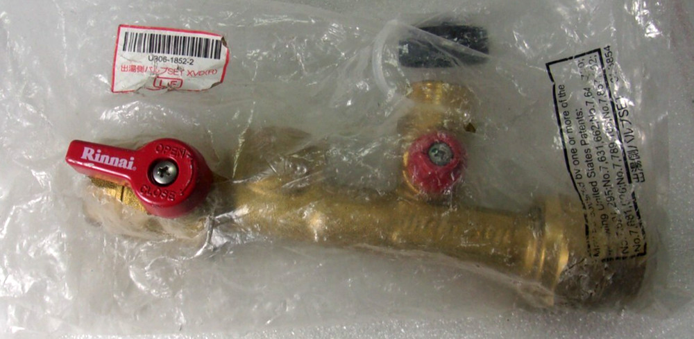 LF RINNAI   0306-1852-2 Tankless,  Water Heater   Isolation Valve