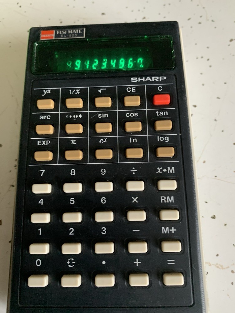 Vintage Sharp Electronic Calculator Elsi Mate EL-500 Tested Works