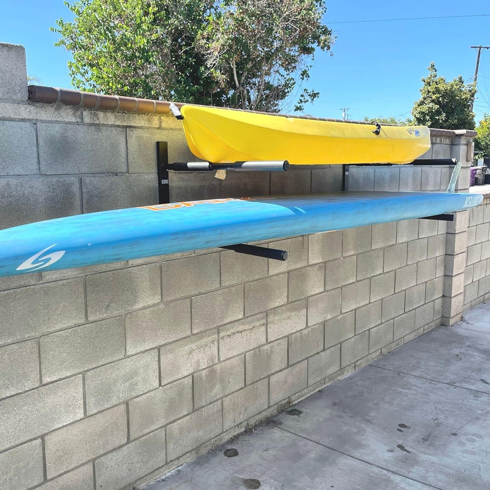 Paddle Board Wall Mount Rack by | Double Surfboard or Paddleboard Wall Rack Sto