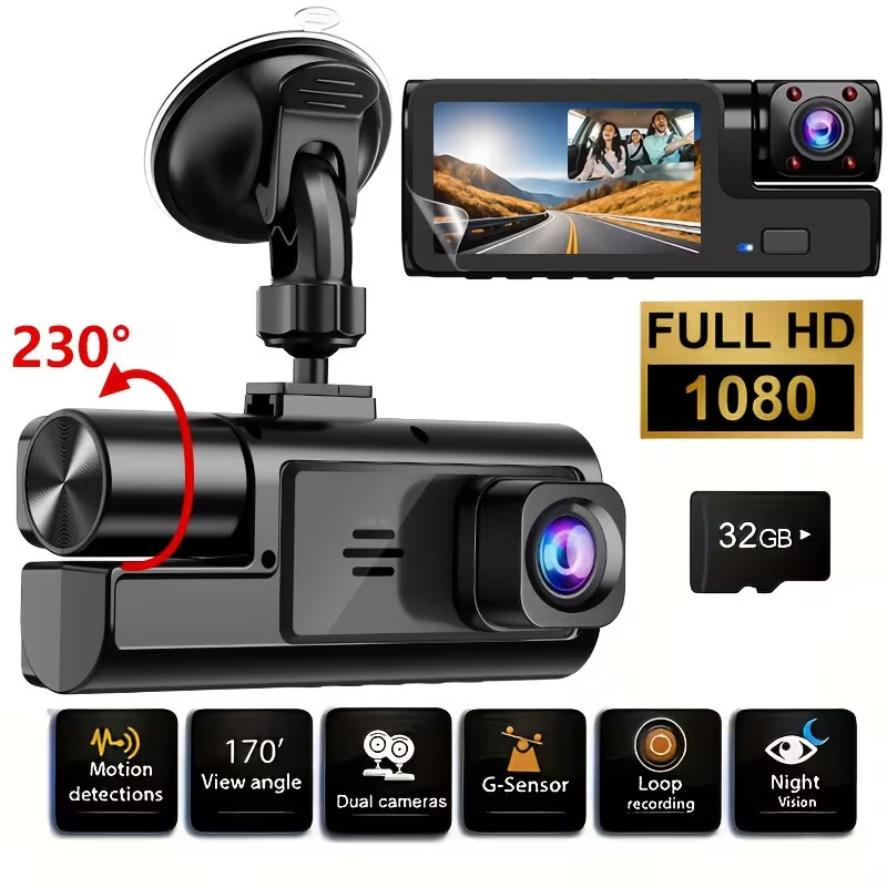 1080P Triple Camera Dash Cam