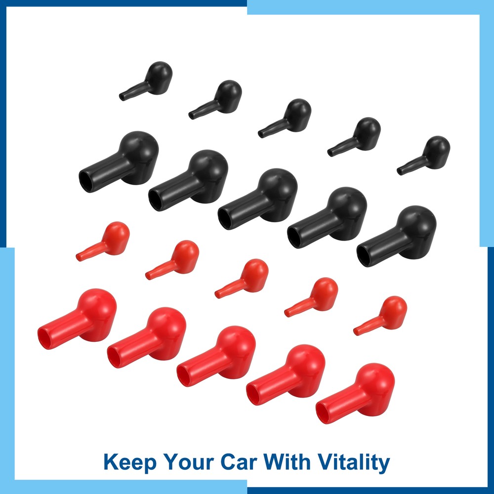 Universal Pack(20) Battery Terminal Boots Insulating Rubber Covers Cable Lug