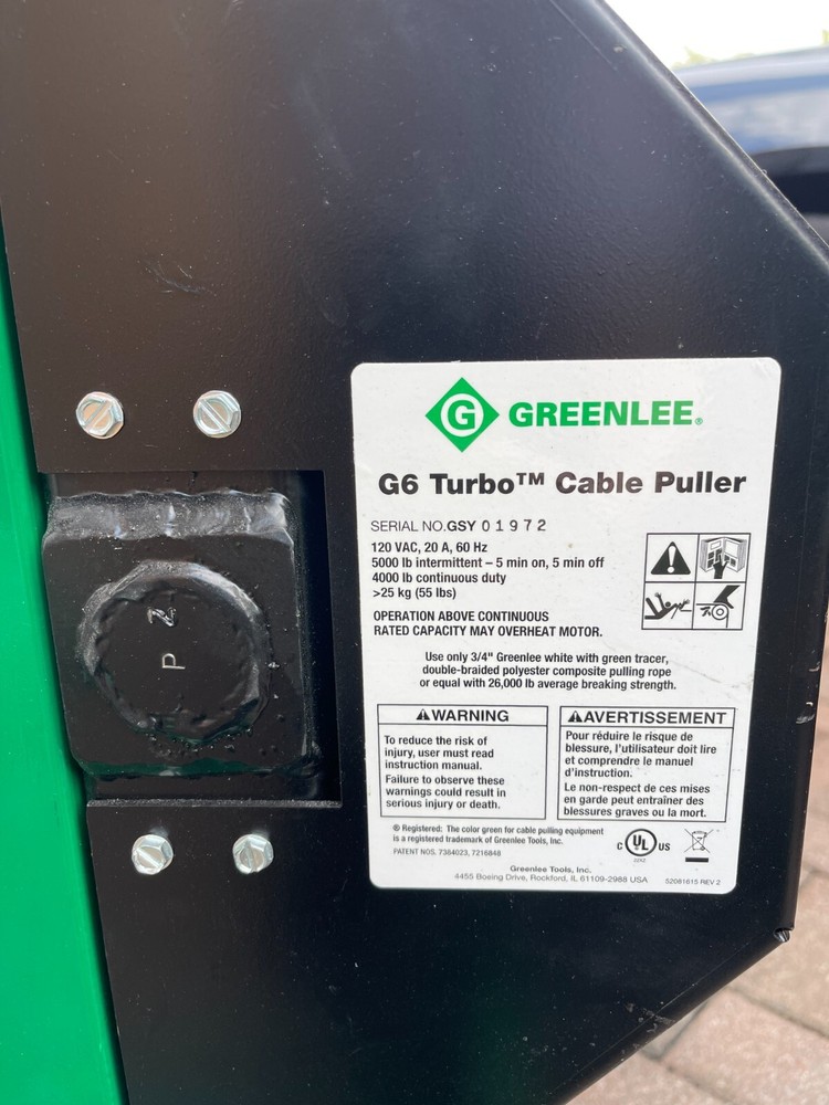 Greenlee Wire Tugger G6 Turbo Cable Puller