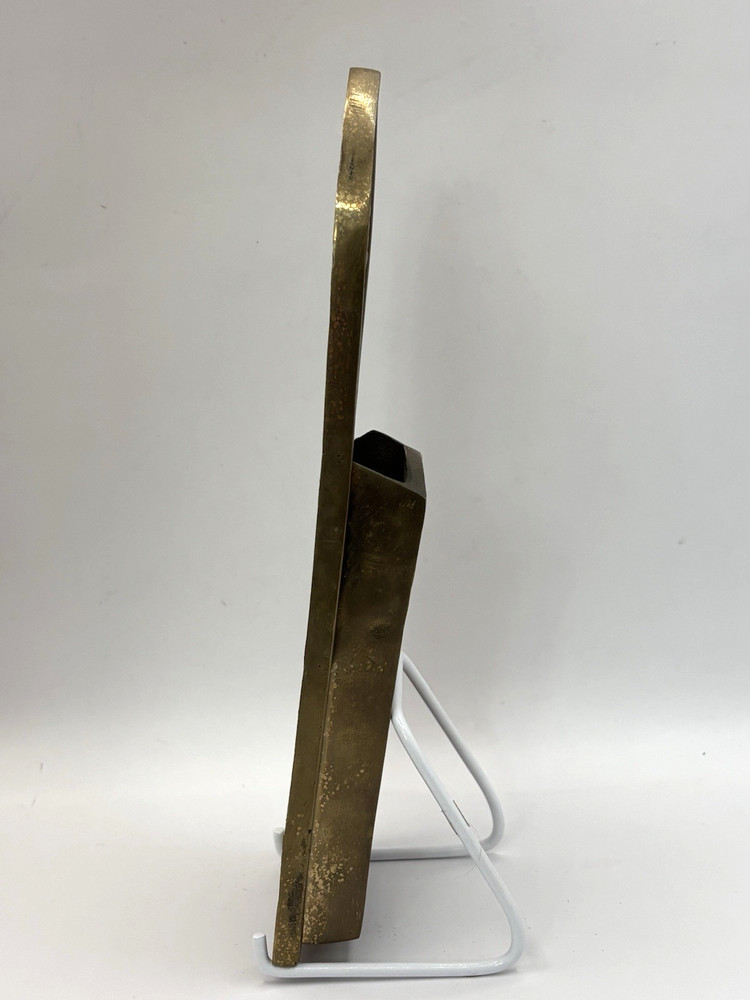 Solid Brass Long Matchstick Holder Fireplace, Wall Holder 9.25"