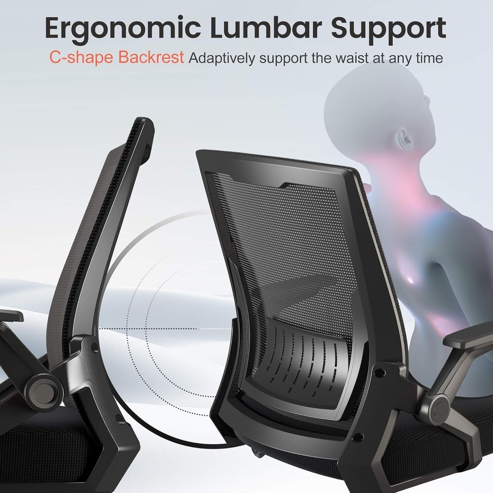 Breathable Mesh Executive Computer Chair with Adjustable Height & Back Support