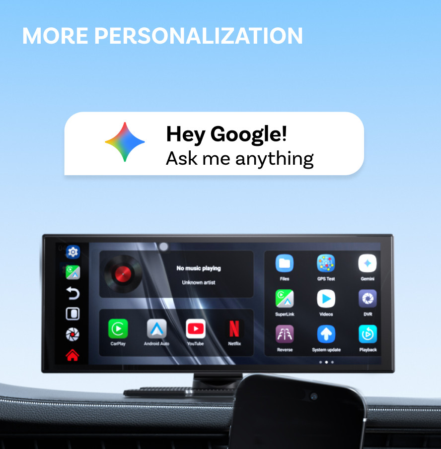 11.4" Ottoscreen AI-Assistant Car Touch Screen Wireless CarPlay+Android Youtube