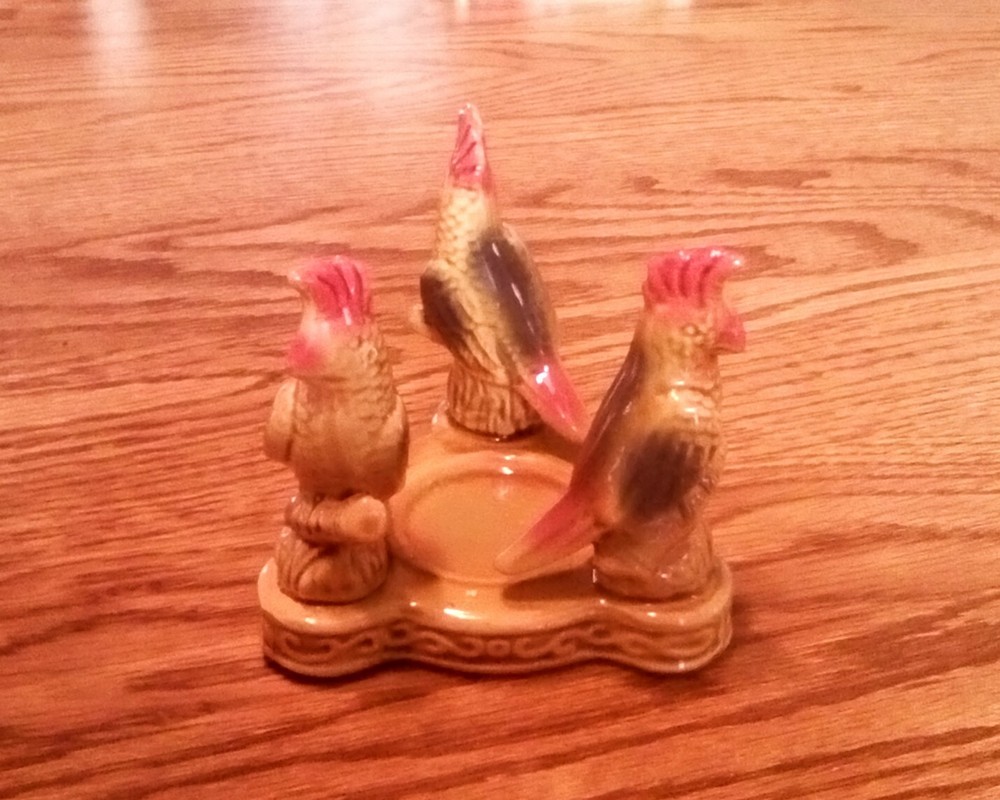 Parrot Cockatoo Candle Toothpick Holder