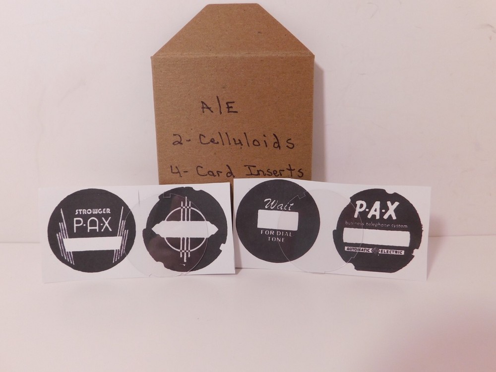 2 - New Automatic Electric Celluloids with 4 Different & New Number Card Inserts