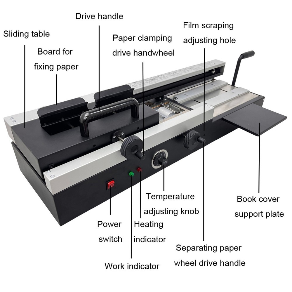Manual Hot Thermal Glue Binder Wireless Binding Machine Office Binding Equipment