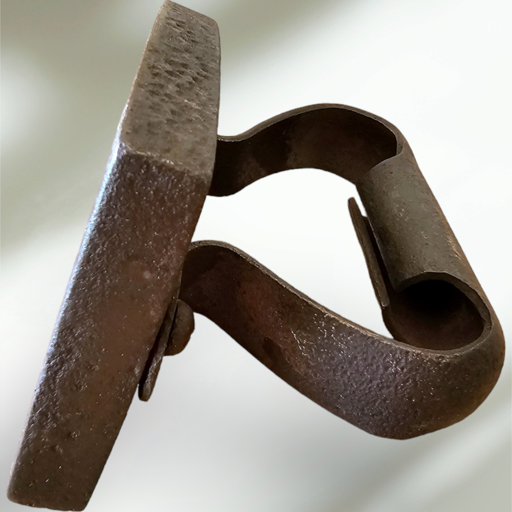 Antique Cast Sad Iron Solid Handle Door Stop Bookend Rustic Primitive