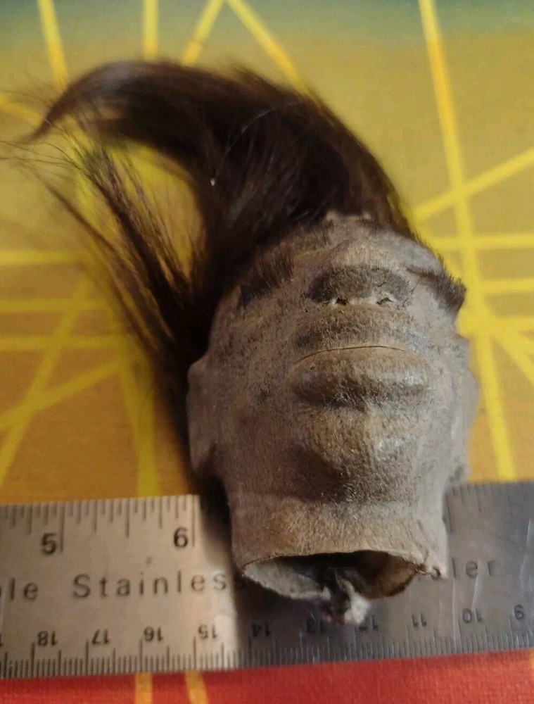 SHRUNKEN HEAD Goatskin Imitation Replica Prop