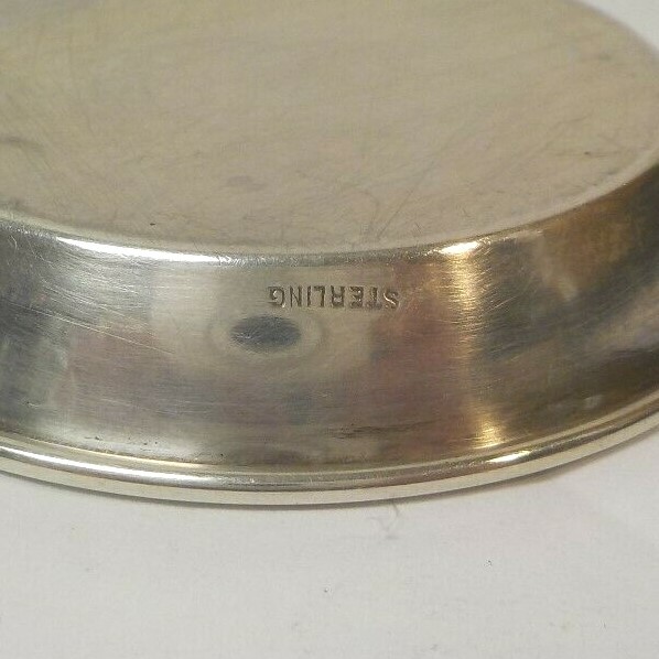 Pair Sterling Silver Butter Pats, Monogram "R"