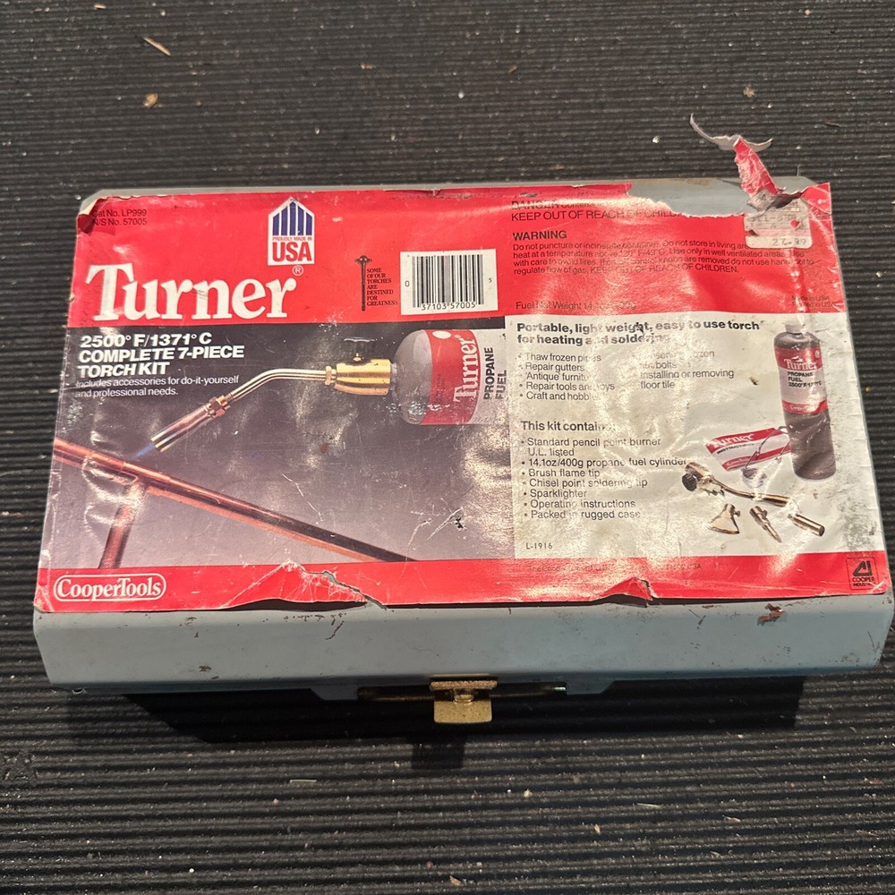 Turner Propane Torch Kit With Accessories And Box
