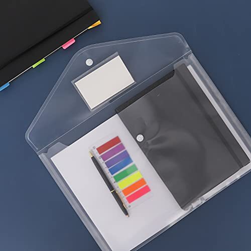 30Pk Plastic Envelope Document Folders A4 Size File Envelopes for School Office