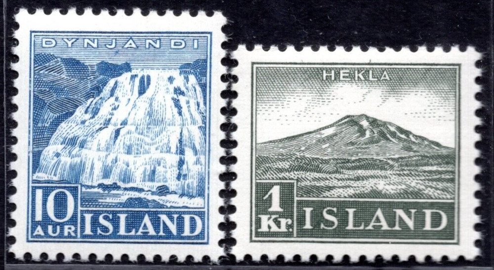 ICELAND 1935 SCOTT #193-194 MINT NEVER HINGED