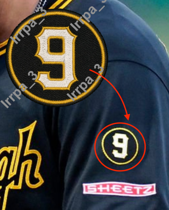 Bill Mazeroski Patch Memorial #9 Patch Pittsburgh Pirates Memorial Patch BLACK V