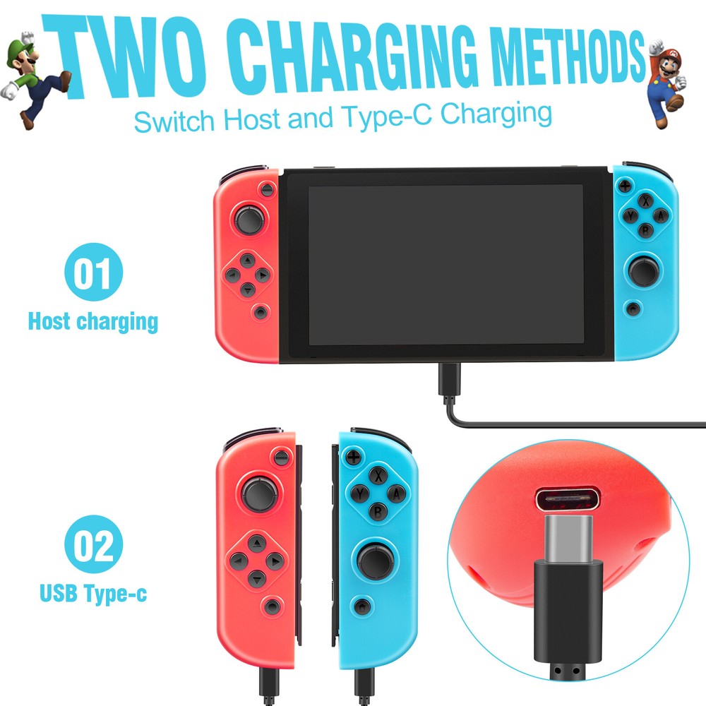 Pair Wireless Controller For Nintendo Switch Left + Right Gamepad Joystick