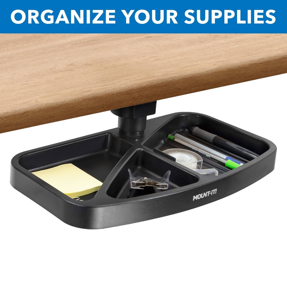 Mount-It! Under Desk Swivel Storage Tray
