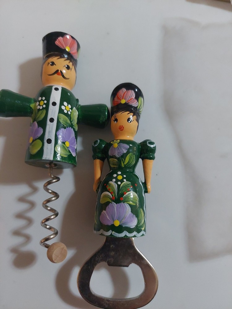 Hungarian Folk Art Corkscrew & Bottle Opener