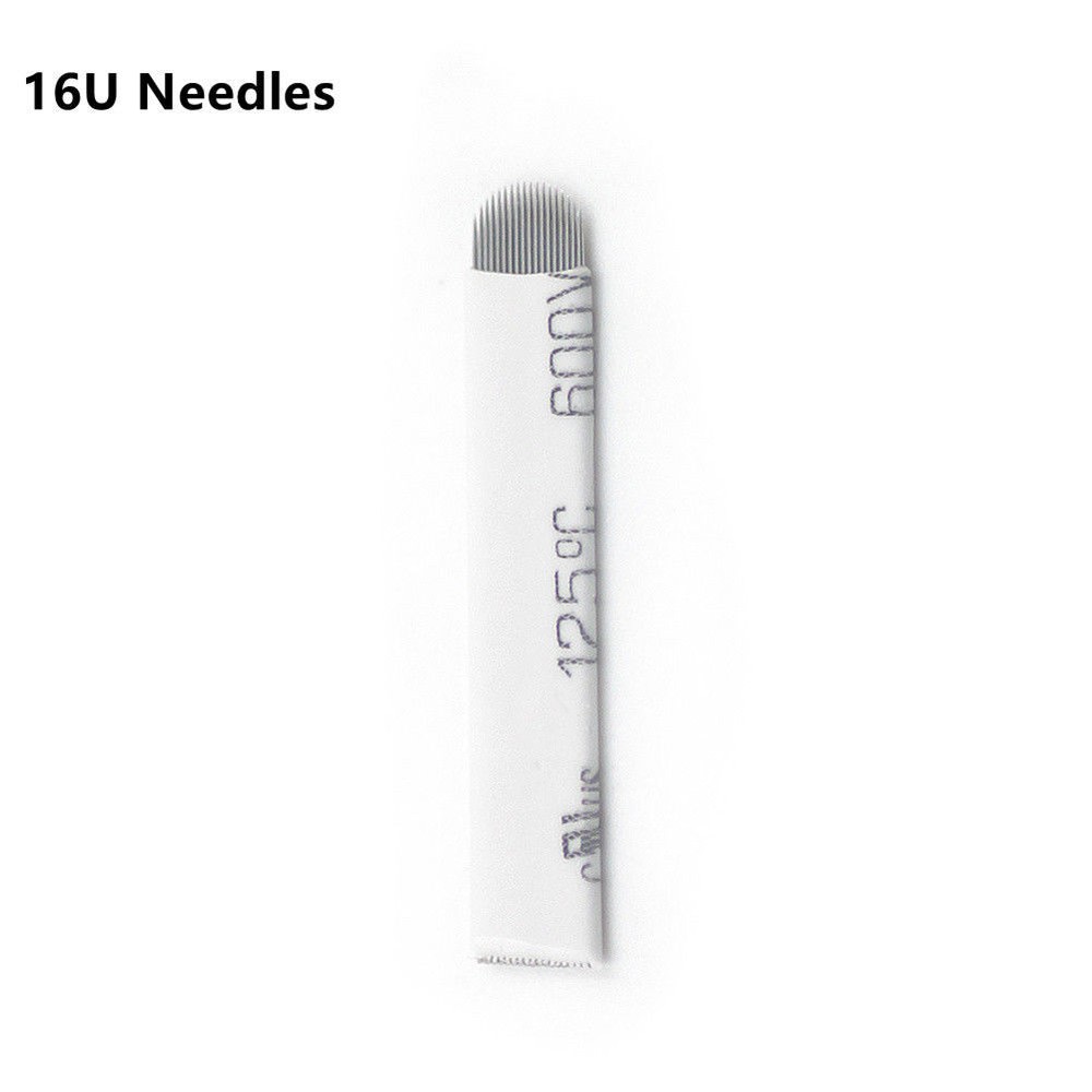 50 pcs Microblading Flexible Sharp Microblades 14/16 Needles Permanent Makeup