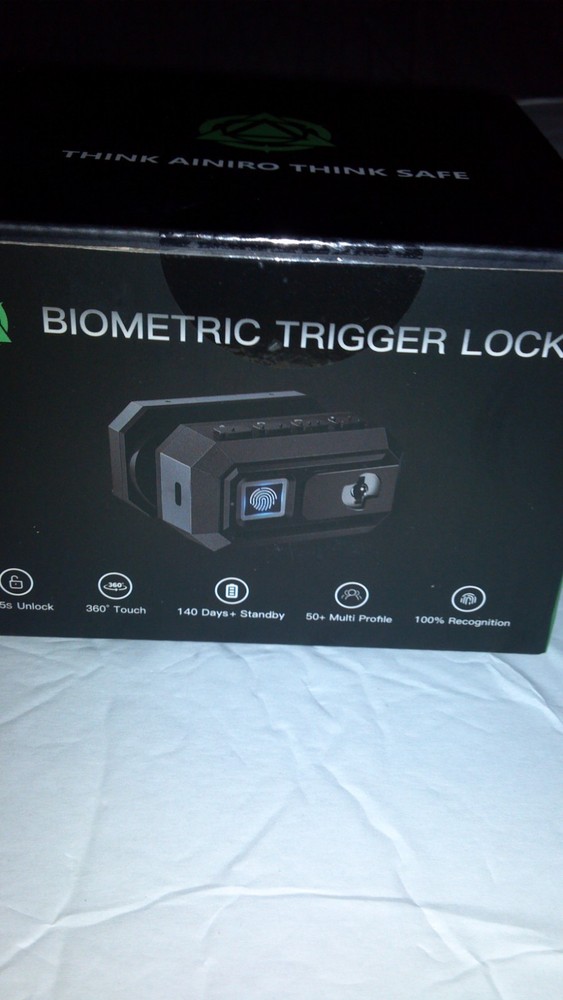 Ainiro Smart Biometric Gun Trigger Lock Model Number # GL-001