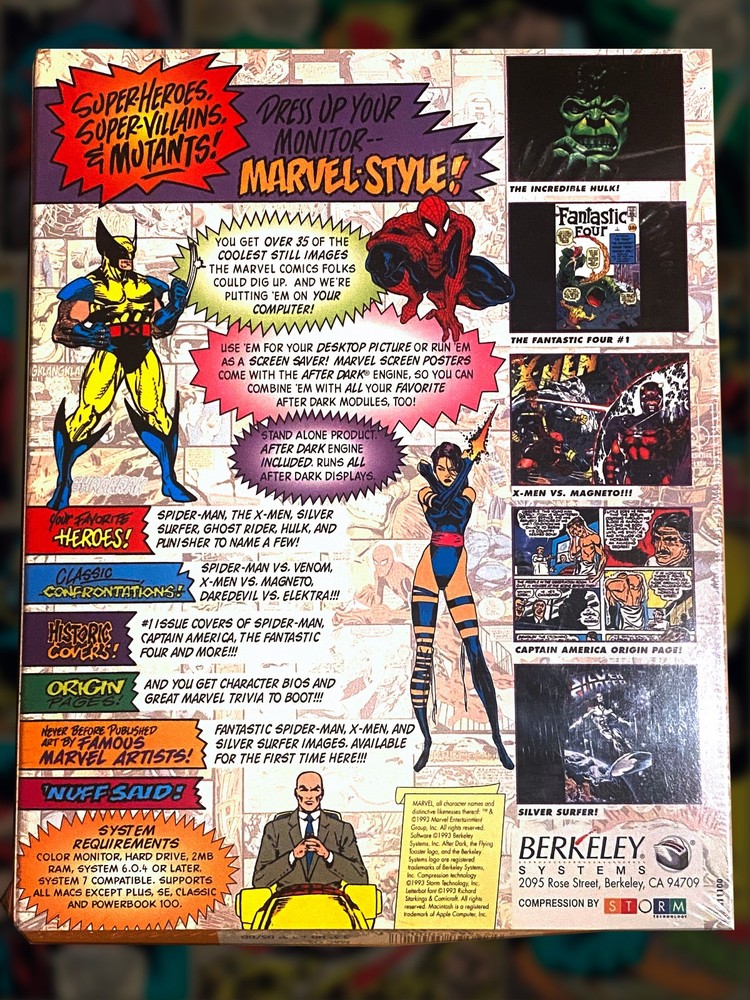 MARVEL DESKTOP ART and STILL IMAGE SCREEN SAVER Macintosh Software