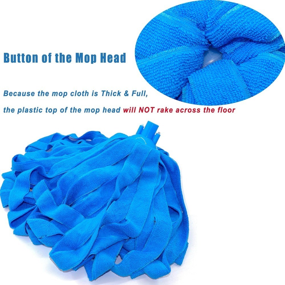 Microfiber Cloth String Mop Head Refill Loop End Screw On Compatible with