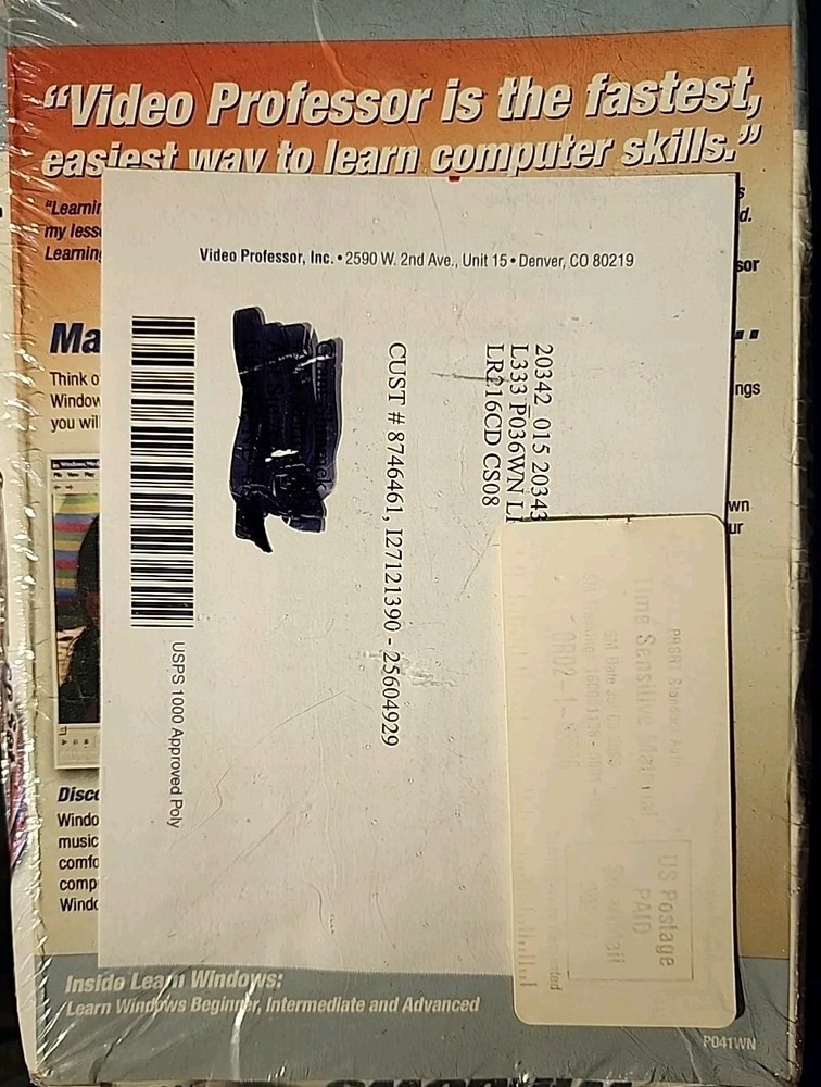 VIDEO PROFESSOR 3 PC CD-ROM SOFTWARE LEARN NEW SEALED Box A Little Scrunched