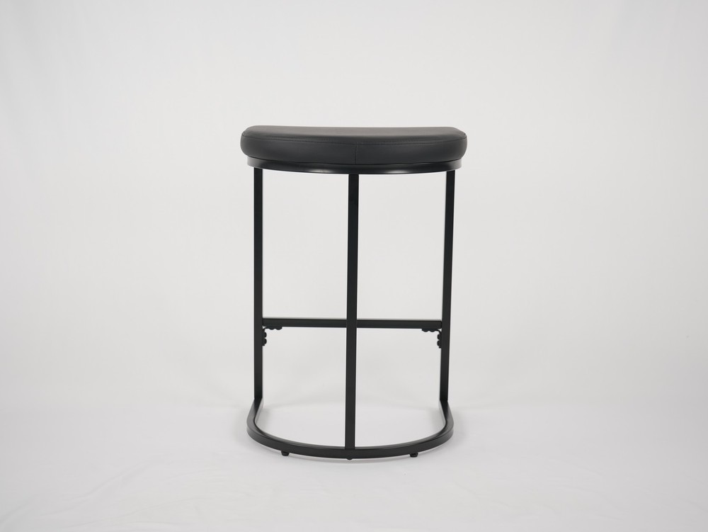 Hengming Bar Stool-Fully disassembled KD Iron Frame-PU, suitable for use in re