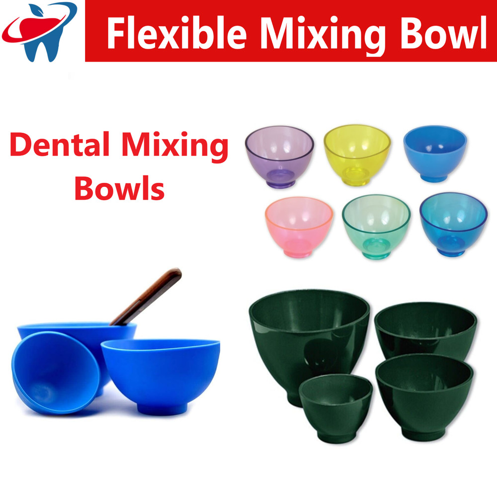 Dental Lab Flexible Rubber Impression Mixing Alginate Bowl - Small, Medium Large
