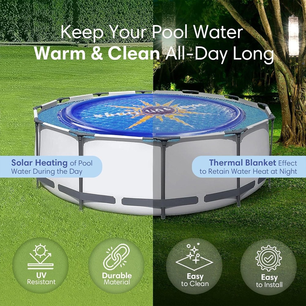 Solar Sun Ring Pool Spa Heater 21K BTU, Efficient Cover Heating System, SSR1