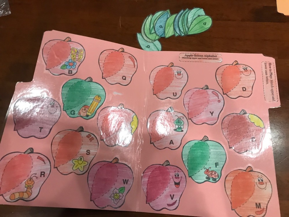 Apple-Lucious Alphabet! ABC order Grade K language Art file folder game teacher