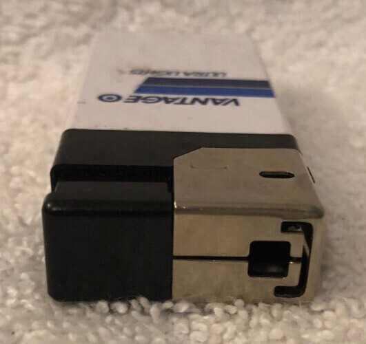 Vantage Ultra Light Cigarettes White Disposable Lighter