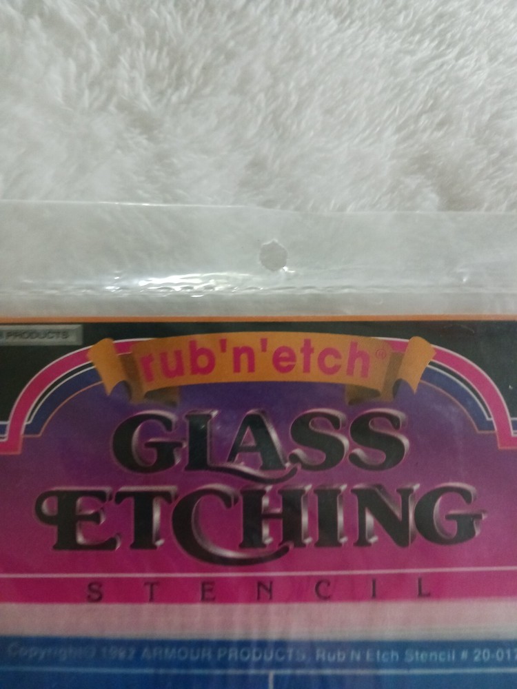 Armour Rub 'n' Etch Glass Etching Stencil ~ Flower Floral Corners
