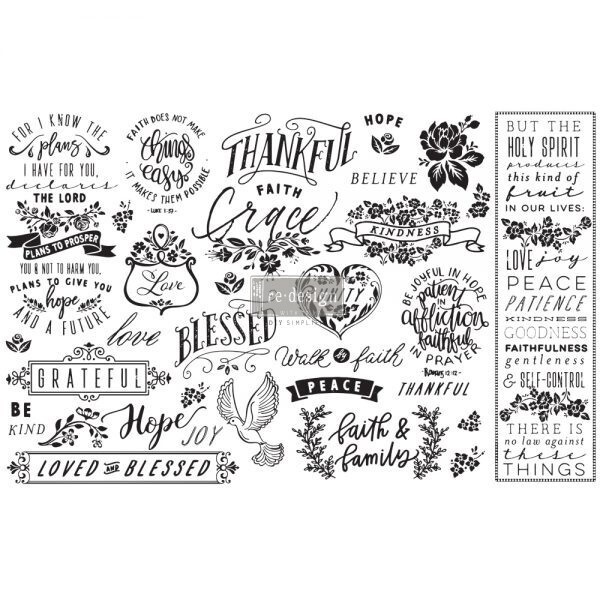 THANKFUL & BLESSED Decoupage - FREE SHIPPING