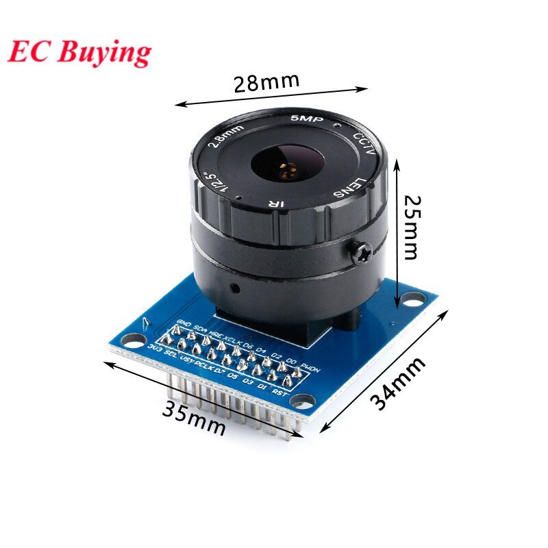 OV7670 Camera Module 3.3V Adjustable Macro CS Adapter Image Sensor I2C Interface