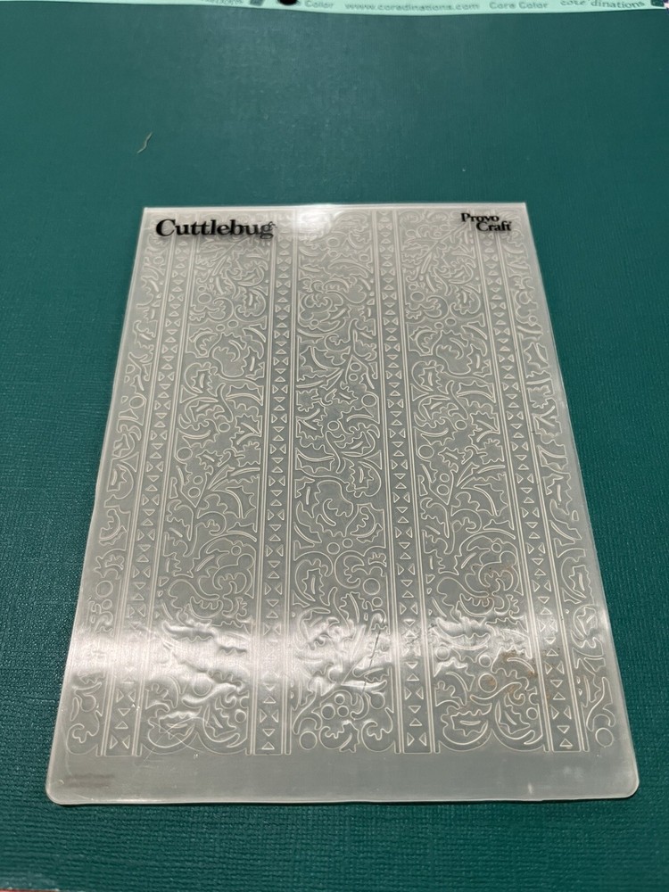 Provo Craft Cuttlebug Holly Stripes Embossing Folder