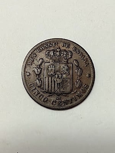 SPAIN - 1877 - 5 CENTIMOS - 15 L
