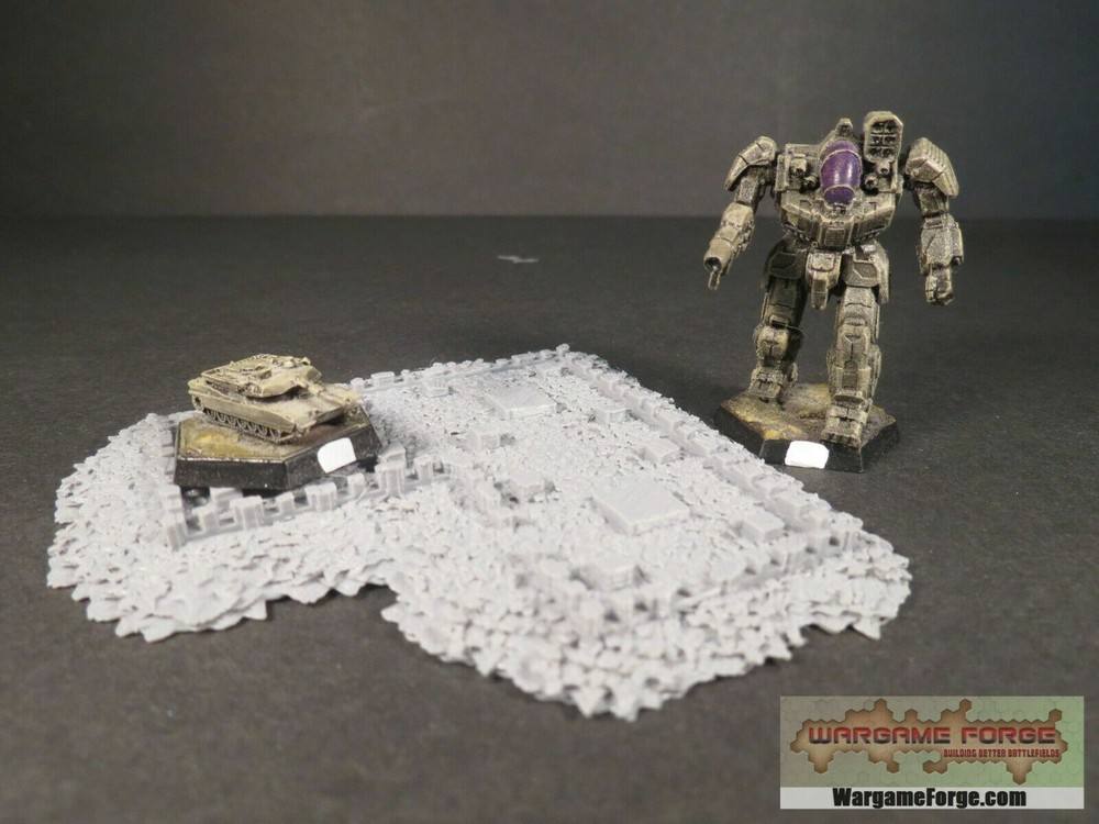 Modern Destroyed Building 3 - Tabletop Wargame Terrain Battletech Warhammer