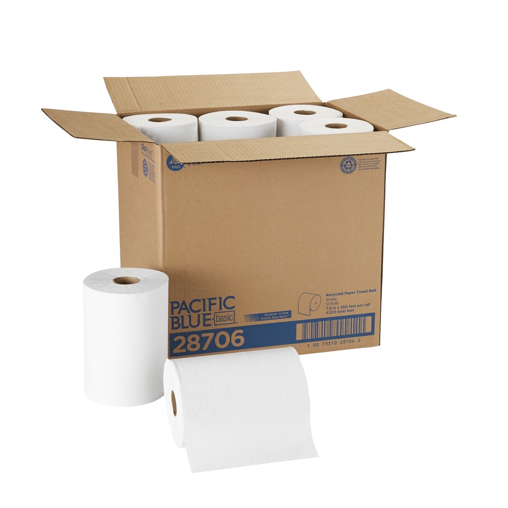 Pacific Blue Basic Paper Towel Hardwound Roll 12 Pack(s) 1 Towels/ Pack