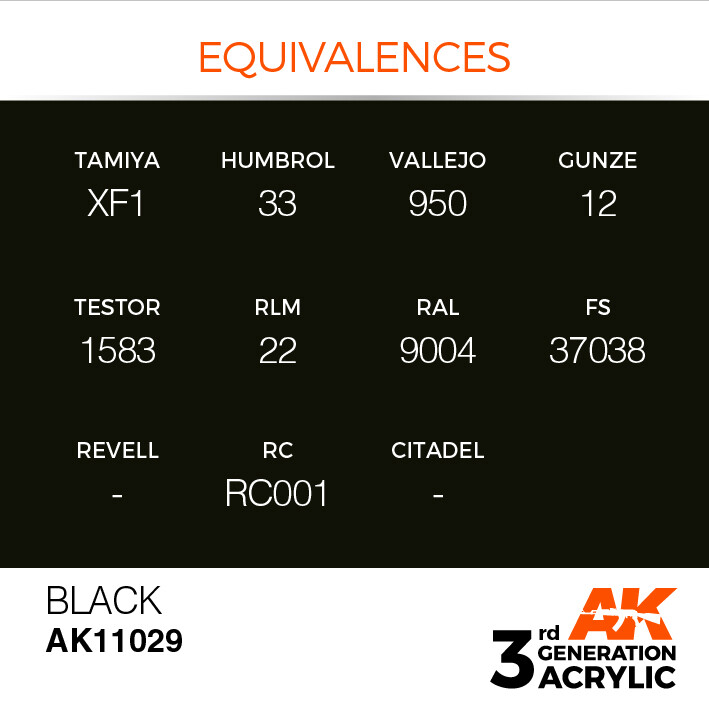 AK Interactive 3G Acrylic Black 17ml