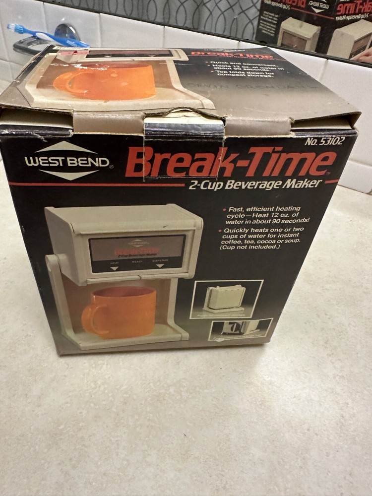 Vintage Westend Break-Time 2 Cup Beverage Maker in Box
